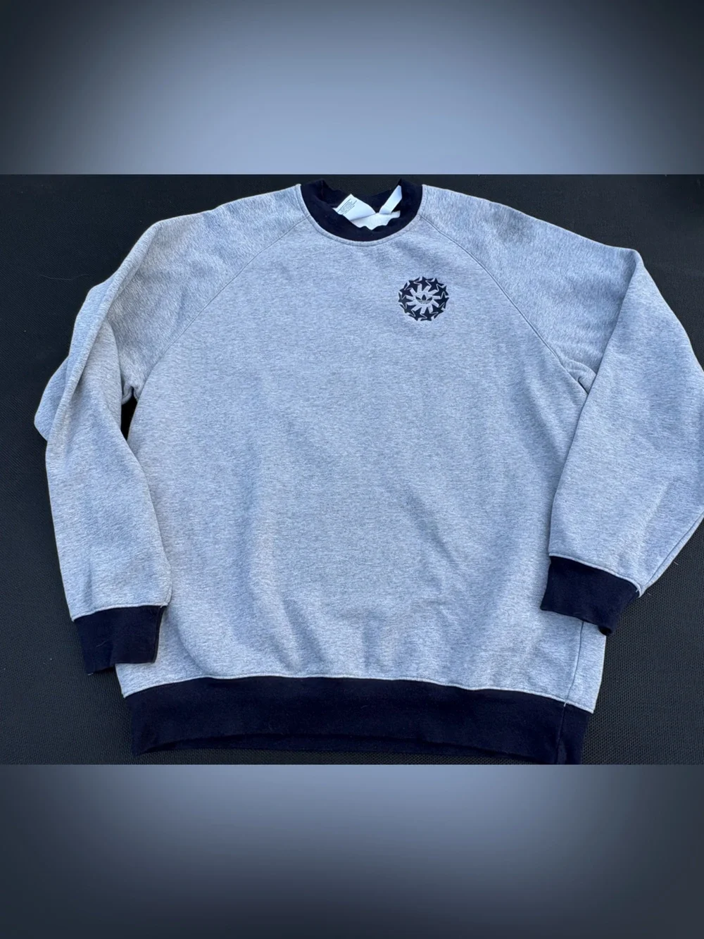adidas Gray Crewneck Sweatshirt with Black Trim